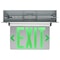 Nuvo Green Mirror Edge Lit LED Exit Sign, 2.94 Watts, Dual Face, 120V/277 Volt, Silver Finish 67/115 - alternate 4